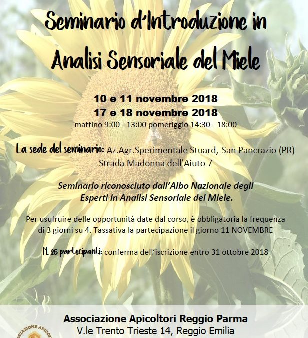 Seminario Introduzione Analisi Sensoriale del Miele