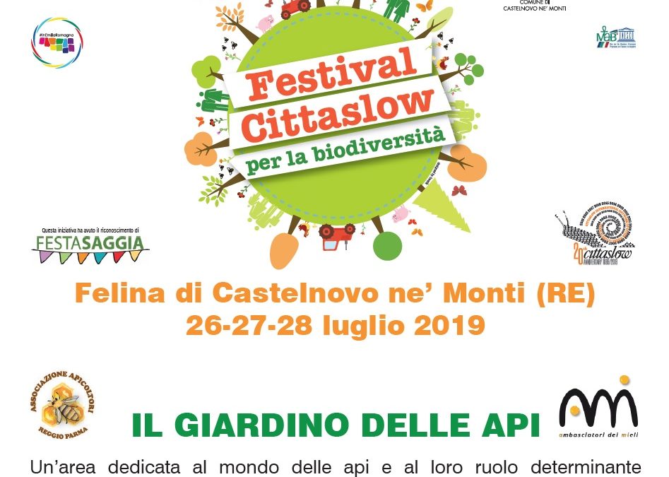 Il Giardino delle Api – Festival Cittaslow – 26/27/28 luglio Felina (RE)