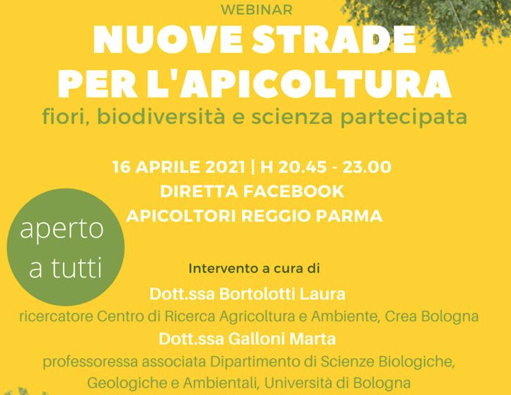 Nuove strade per l’apicoltura: fiori, biodiversità e scienza partecipata – diretta Facebook h 20:45