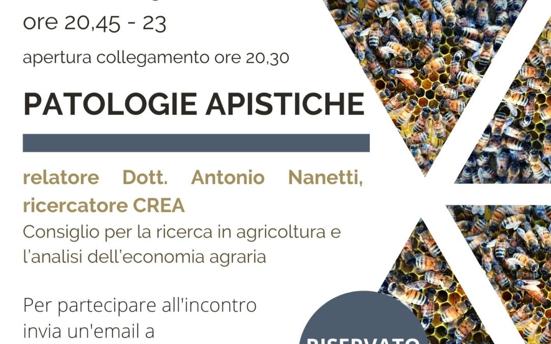 Patologia Apistica e Avversità dell’Alveare – Webinar 22/02 ore 20:45 – Riservato ai Soci