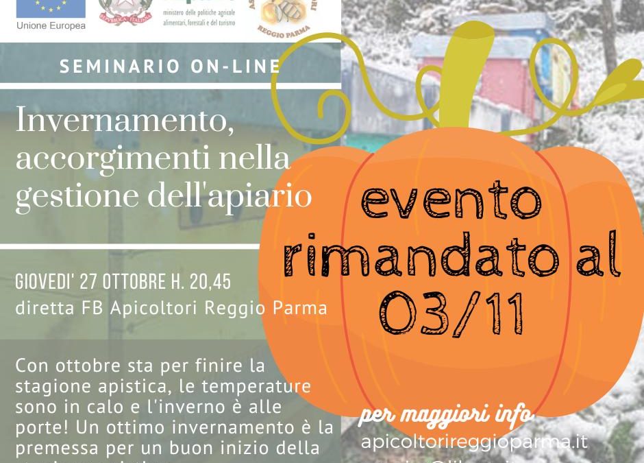 Evento di Stasera sull’Invernamento Rimandato