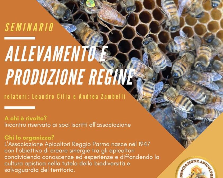 Allevamento e Produzione Regine – h 20:45 – Evento Zoom riservato ai soci